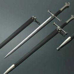 anduril sword of strider, custom engraved sword, lotr sword, lord of the rings king aragorn ranger sword, strider knife,