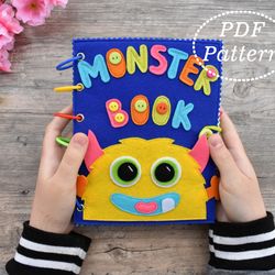 Monsters Puzzle Book for kids Felt PDF Pattern