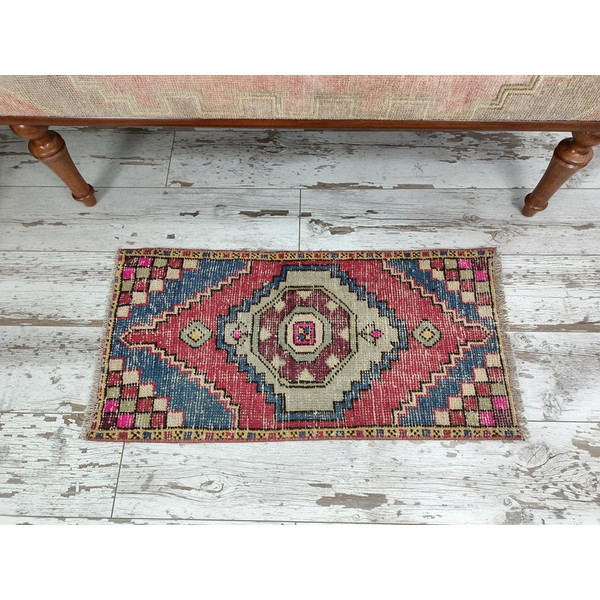 pink blue mat, small rug, eco friendly mat, kids shower rug, kitchen rug, bath mat runner, turkish vintage rug, boho rug05.jpg