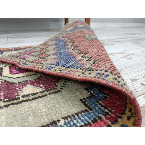 pink blue mat, small rug, eco friendly mat, kids shower rug, kitchen rug, bath mat runner, turkish vintage rug, boho rug10.jpg