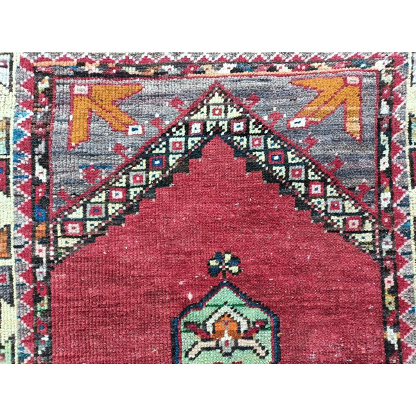 Mini Oushak, Fringed Rug, Anatolian Rug, Turkish Rug, Bath Rug, Handmade Rug, Vintage Rug, Floor Rug,05.jpg