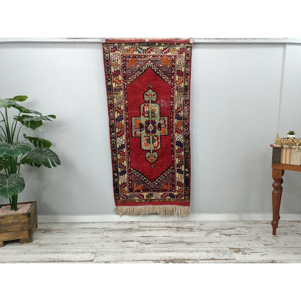 Mini Oushak, Fringed Rug, Anatolian Rug, Turkish Rug, Bath Rug, Handmade Rug, Vintage Rug, Floor Rug,01.jpg