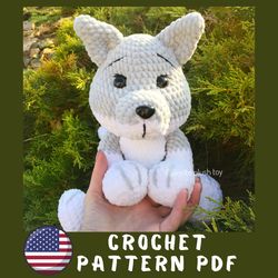 Crochet Wolf plush pattern - amigurumi Digital English PDF pattern