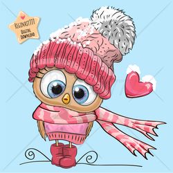 Cute Cartoon Owl PNG, clipart, Sublimation Design, Cool, Print, Hat, clip art, Christmas