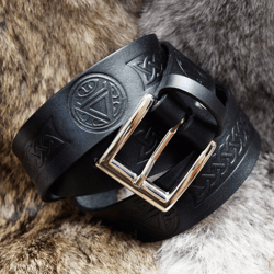 Belt with Pagan symbol of Slavic god Veles