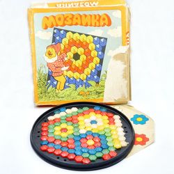 Vintage USSR Toy MOSAIC Puzzle Game 1970s