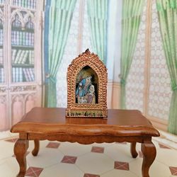 Nativity scene. Christmas miniature. Dollhouse miniature. 1:12.
