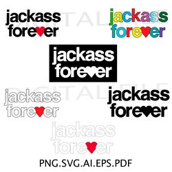 jackas forever logo vector svg.png.ai.eps.pdf. digital download sublimation files