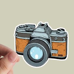 photo camera sticker, photography, photo camera, laptop stickers, hobby, vinyl stickers