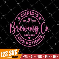 Cupid's brewing co svg, Cupid's Brewing company svg, retro valentine svg, Valentine svg, valentines day svg, digital dow