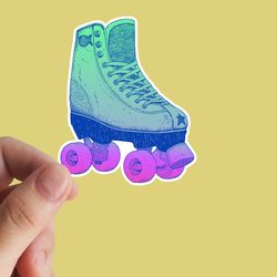 roller skate sticker, skate sticker, rollerskating stickers, skates, laptop stickers, vinyl decal