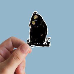 owl sticker, owl, vinyl stickers, decals, bird stickers, laptop stickers, cute stickers, night owl, birds