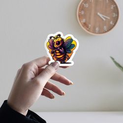 bee sticker, bee in love sticker, sticker, buzz sticker, love sticker, sticker laptop, sticker phone case
