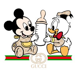 gucci mickey and donald duck baby svg, gucci brand logo svg, gucci logo svg, fashion logo svg, file cut digital download