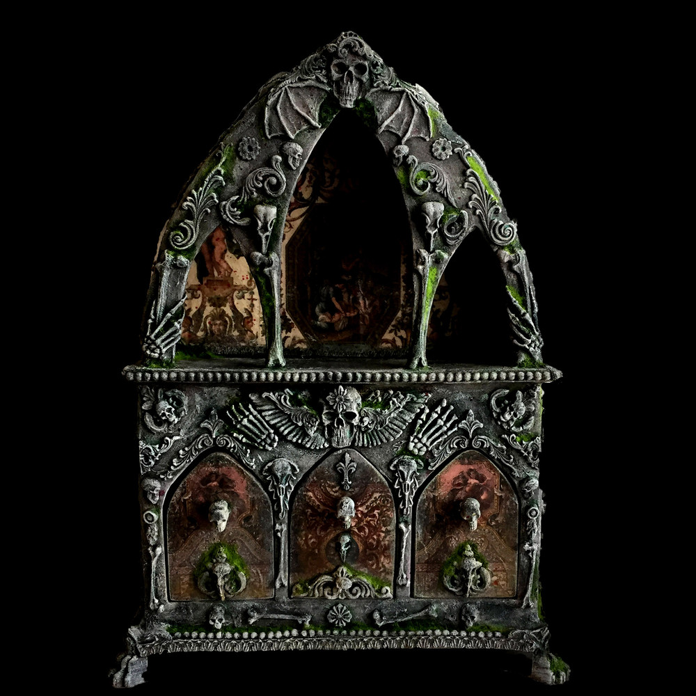 coffin book, creepy decor, Gothic box, Dark Art, Gothic Cathedral, Dark Church, Creepy Closet, Cemetery decor 35.jpg