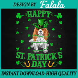 leprechaun hat cavalier king charles spaniel st patricks day png, patrick's dog png, patrick day png, digital download