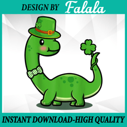 kid's dinosaur shamrock png st patrick's day for kids png, patrick day png, digital download