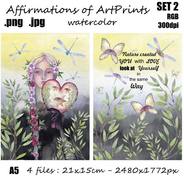 poster-postcards-art-print-watercolor-affirmations-self-love