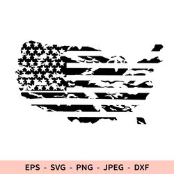 Distressed American Flag Svg Grunge USA flag File for Cricut 4th July dxf for laser cut