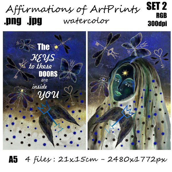 art-print-magic-affirmations-keys-poster-postcard
