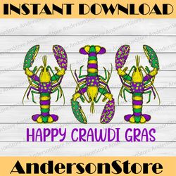 mardi gras crawfish happy crawdi gras 2022 mardi gras festival, louisiana party, happy mardi gras png