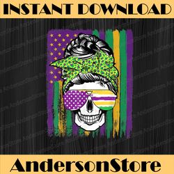 mardi gras skull american flag funny holiday mardi gras festival, louisiana party, happy mardi gras png