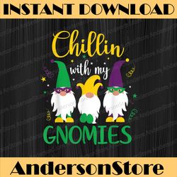 mardi gras chillin with my gnomies cute gnome mardi gras festival, louisiana party, happy mardi gras png