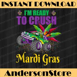 ready to crush mardi gras monster truck boys mardi gras festival, louisiana party, happy mardi gras png