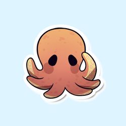 super adorable kawaii octopus 2 friend-for laptop, planner, phone case, journal