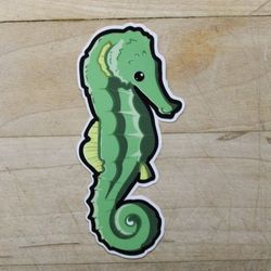 super adorable kawaii seahorse friend-for laptop, planner, phone case, journal