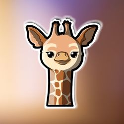 kawaii giraffe peeker sticker. super adorable kawaii giraffe friend-for laptop, planner, phone case, journal