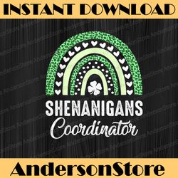 shenanigans coordinator rainbow st patricks day teacher png sublimation designs