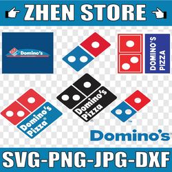 domino's pizza logo bundle svg, png, jpg - ready to use, instant download, silhouette cutting files