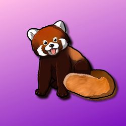 super kawaii red panda ! adorable kawaii mammal friend-for laptop, planner, phone case