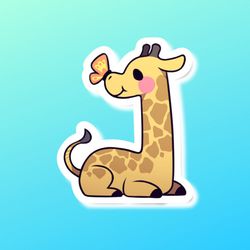 super kawaii giraffe! adorable zoo animal friend-for laptop, planner, phone case