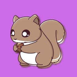 super adorable squirrel eating a nut! adorable squirrel friend-for laptop, planner, phone case