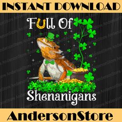 leprechaun shamrock leaf bearded dragon st. patrick's day png sublimation designs