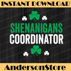 shenanigans coordinator st patrick's shamrock png sublimation designs