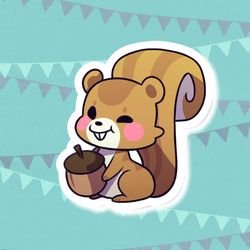 super kawaii squirrel! adorable squirrel friend-for laptop, planner, phone case