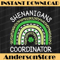 shenanigans coordinator teachers st. patricks day rainbow png sublimation designs