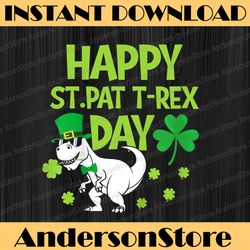 happy st pat trex day dino st patricks day png sublimation designs