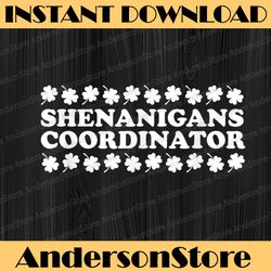 shenanigans coordinator st patrick's day png sublimation designs