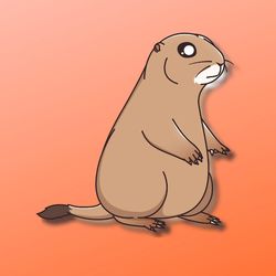 super adorable prairie dog sticker. kawaii rodent friend friend-for laptop, planner, phone case