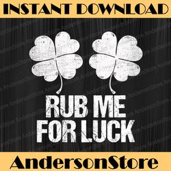 rub me for luck shamrock boobs st patrick's day sexy png sublimation designs