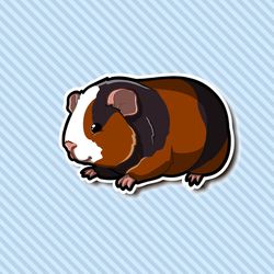 super adorable short hair guinea pig. kawaii rodent friend friend-for laptop, planner, phone case