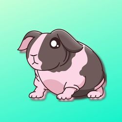 super adorable spotted skinny pig. kawaii hairless guinea pig friend friend-for laptop, planner, phone case