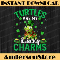 funny turtles are my lucky charms turtle st. patrick's day png sublimation designs