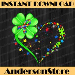 funny autism clover autism st patrick's day png sublimation designs