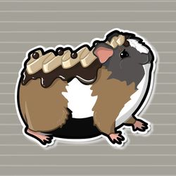 cute eclair guinea pig! super adorable kawaii guinea pig friend-for laptop, planner, phone case