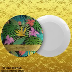Personalized dinner plates 10" Color plate Bright plates Plate with the name Anniversary or wedding gift custom dishes